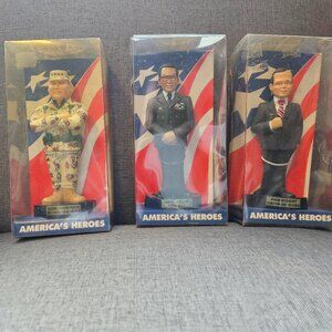 Collectible Political Statues President Bush,General Schwarzkopf, Gen.PowellPow